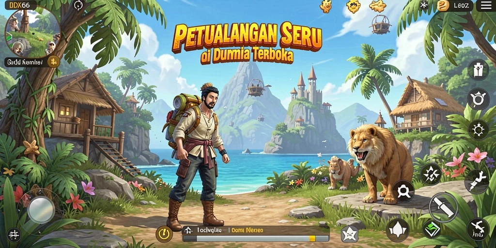 Tampilan gameplay IDX66 yang menakjubkan dalam dunia terbuka.