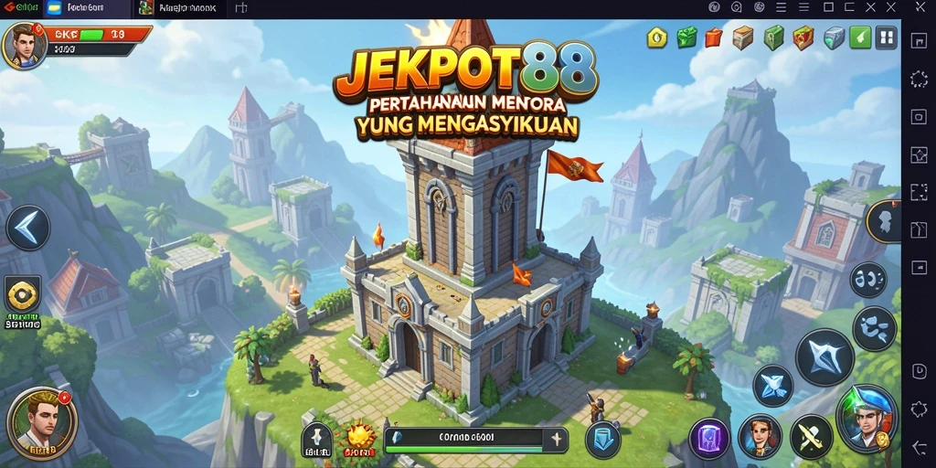 Menampilkan aksi seru di JEKPOT88 dengan strategi menara yang menegangkan.