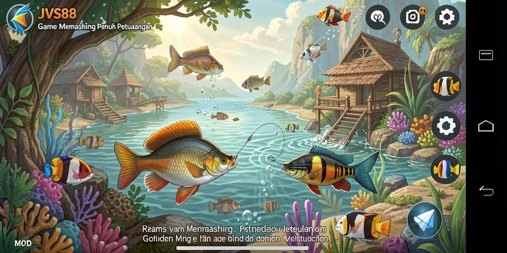Tangkapan ikan menakjubkan dalam gameplay JVS88.