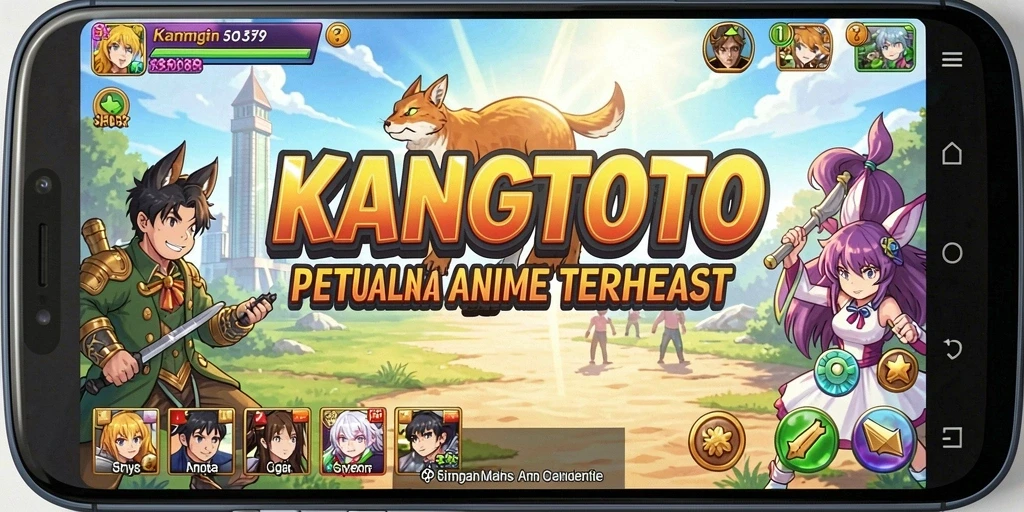 Tampilan gameplay KANGTOTO yang penuh warna dan dinamis.