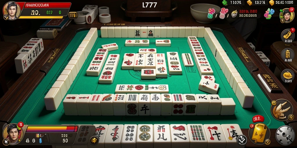 Screenshot utama L777 menampilkan gameplay Mahjong yang menantang dan menyenangkan.