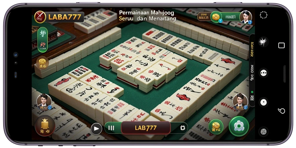 Tampilan gameplay seru dari LABA777 yang menampilkan Mahjong.