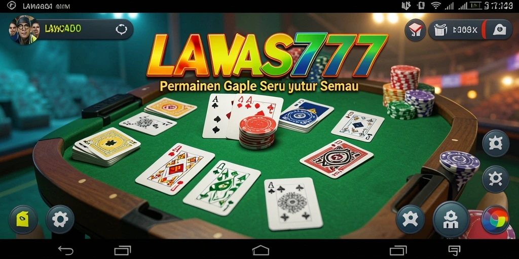 Tampilan gameplay LAWAS777 yang mengasyikkan dengan elemen Gaple.
