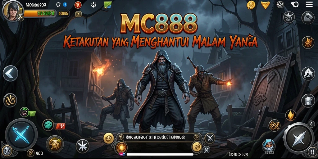 Screenshot gameplay MC888 menampilkan suasana menyeramkan dan mencekam.