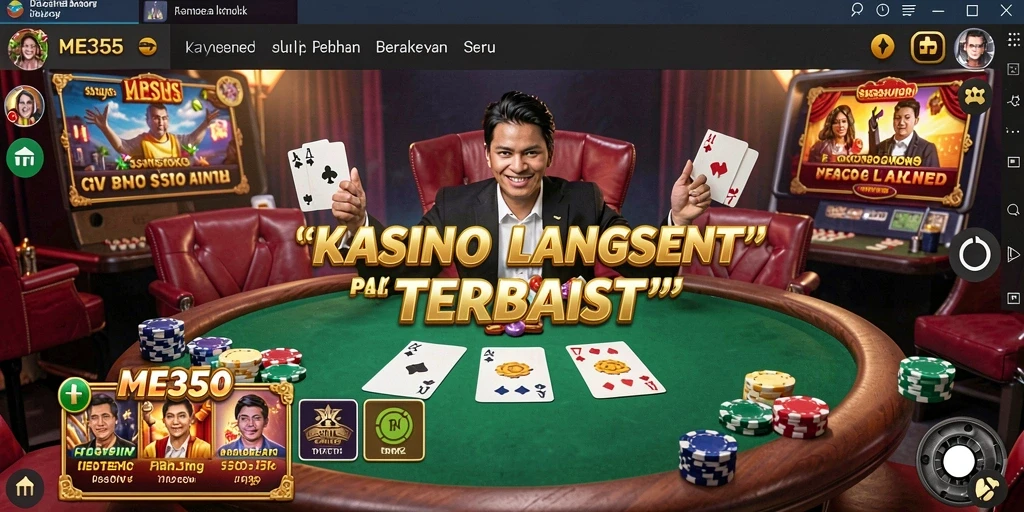 Tampilan permainan utama ME355 dalam aksi Live Casino yang mengasyikkan.