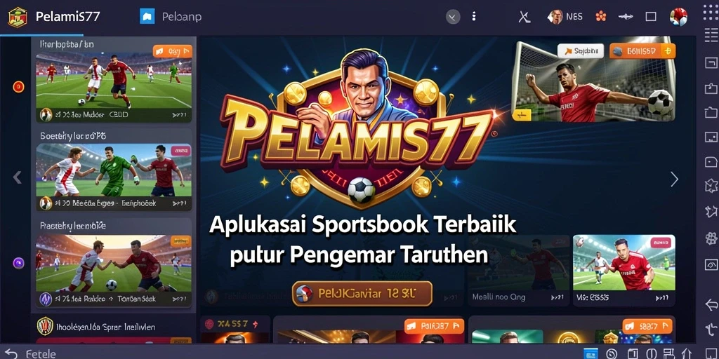 Tampilan screenshot utama PELAMIS77 dengan gameplay taruhan olahraga.