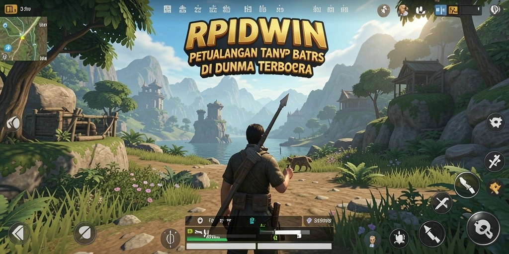 Tangkapan layar menampilkan aksi seru dalam petualangan dunia terbuka.