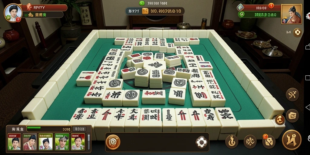 Screenshot gameplay RPYYY yang menampilkan tantangan Mahjong yang seru.