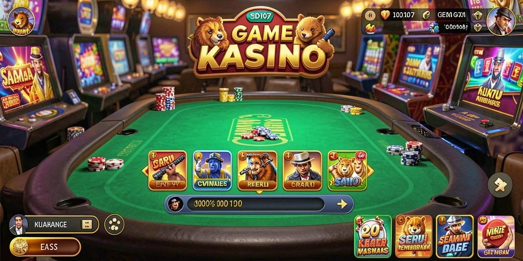 Tampilan gameplay SD107 yang menarik dalam suasana kasino.