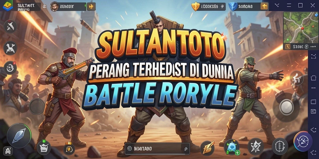 Screenshot gameplay menampilkan aksi Battle Royale yang mendebarkan.